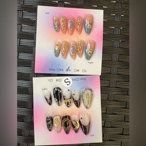Press on Nails Size Small Two Sets of 10 Bundle Celestial Witchy